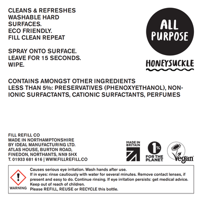 FILL - All Purpose Cleaner - Fragrance Honeysuckle - Click & Collect or Local Delivery