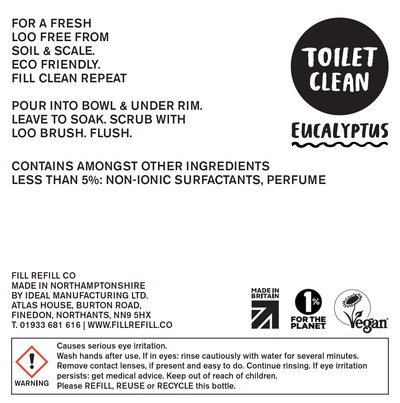 FILL - Toilet Cleaner - Fragrance Eucalyptus - Click & Collect or Local Delivery